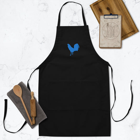 Aqua Cock Gamefowl Rooster Embroidered Apron