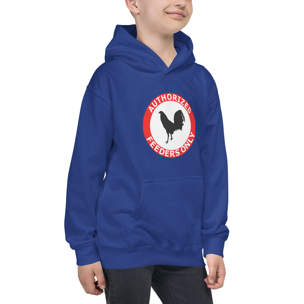 Kids AUTHORIZED FEEDERS ONLY Gamefowl Rooster Hoodie