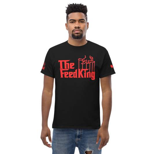 Men's THE FEED KING Gamefowl Rooster Heavyweight Tee Red