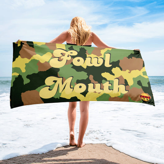Fowl Mouth Collection Camo Gamefowl Rooster Towel