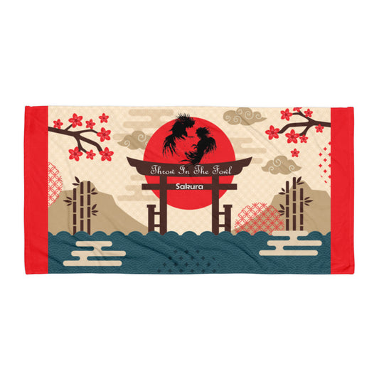 SAKURA Island Gamefowl Rooster Towel