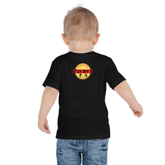 Black YOULOSE Gamefowl Rooster Toddler Tee