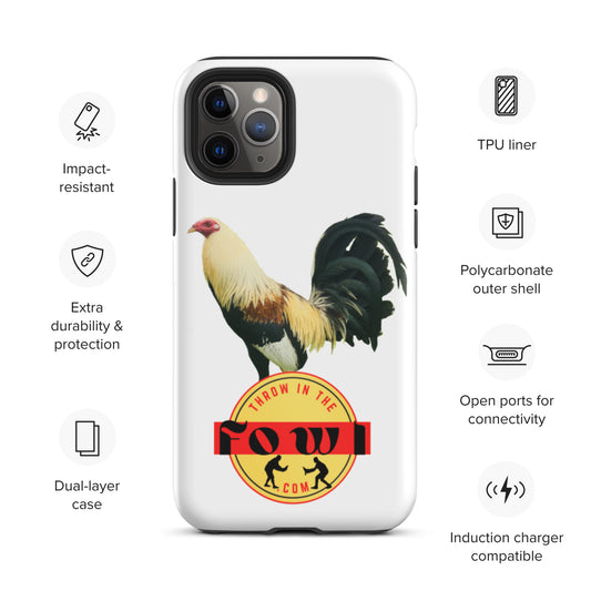 Grey Cock Gamefowl Rosoter Tough iPhone Case
