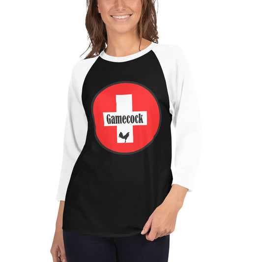 FIRST AID RED Gamefowl Rooster 3/4 Sleeve UNISEX