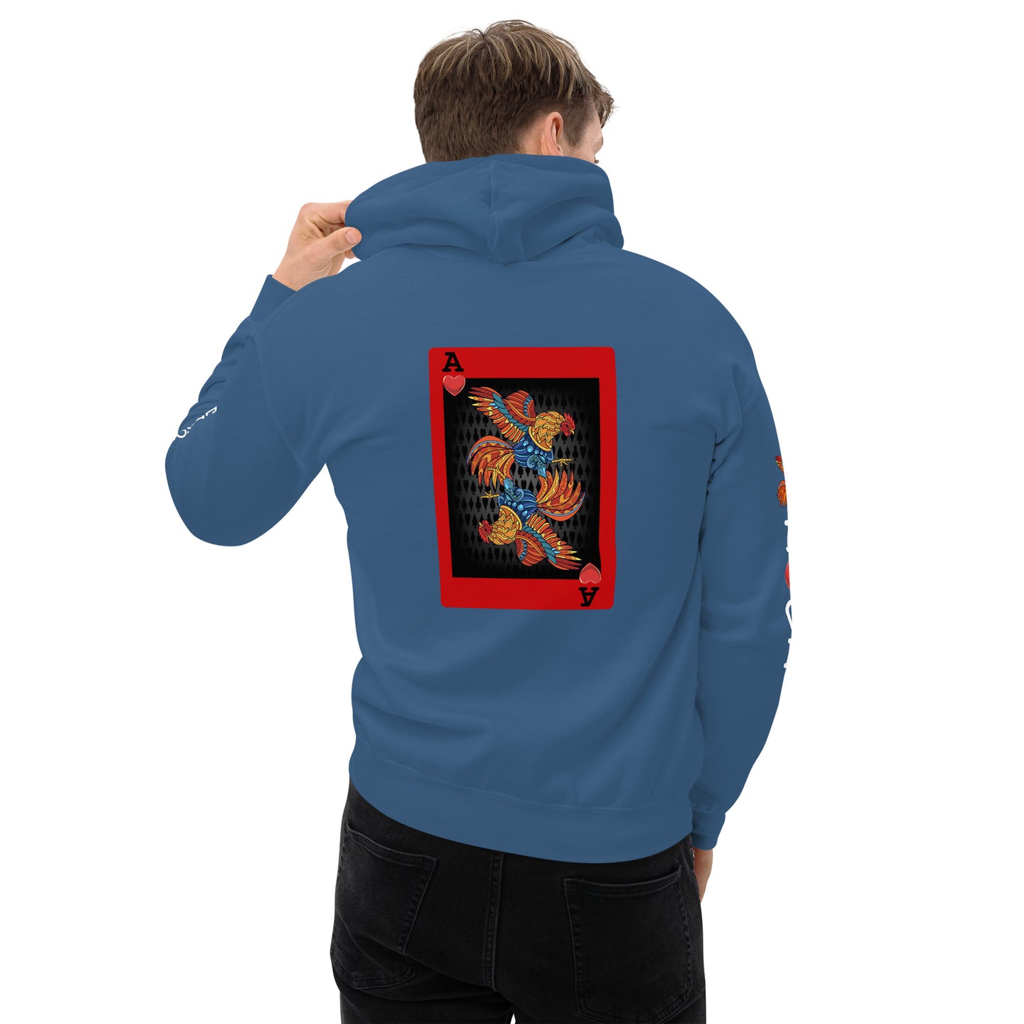 Unisex DECK OF CARDS ACE Gamefowl Rooster Hoodie