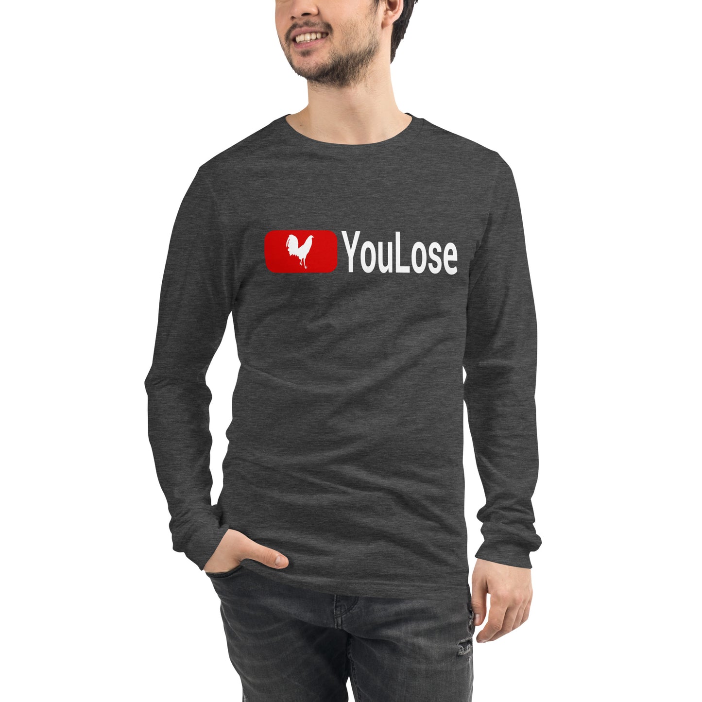 Dark YOULOSE Gamefowl Rooster Long Sleeve