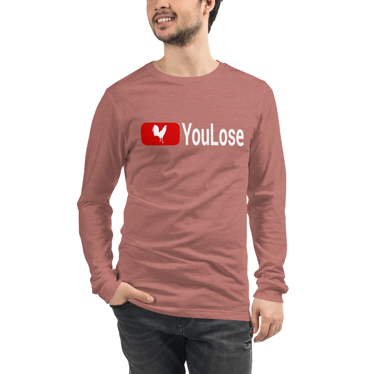 Dark YOULOSE Gamefowl Rooster Long Sleeve