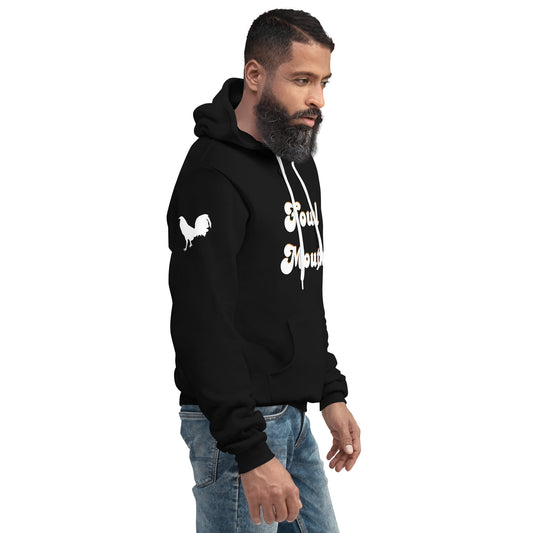Fowl Mouth Collection Black Gamefowl Rooster Hoodie