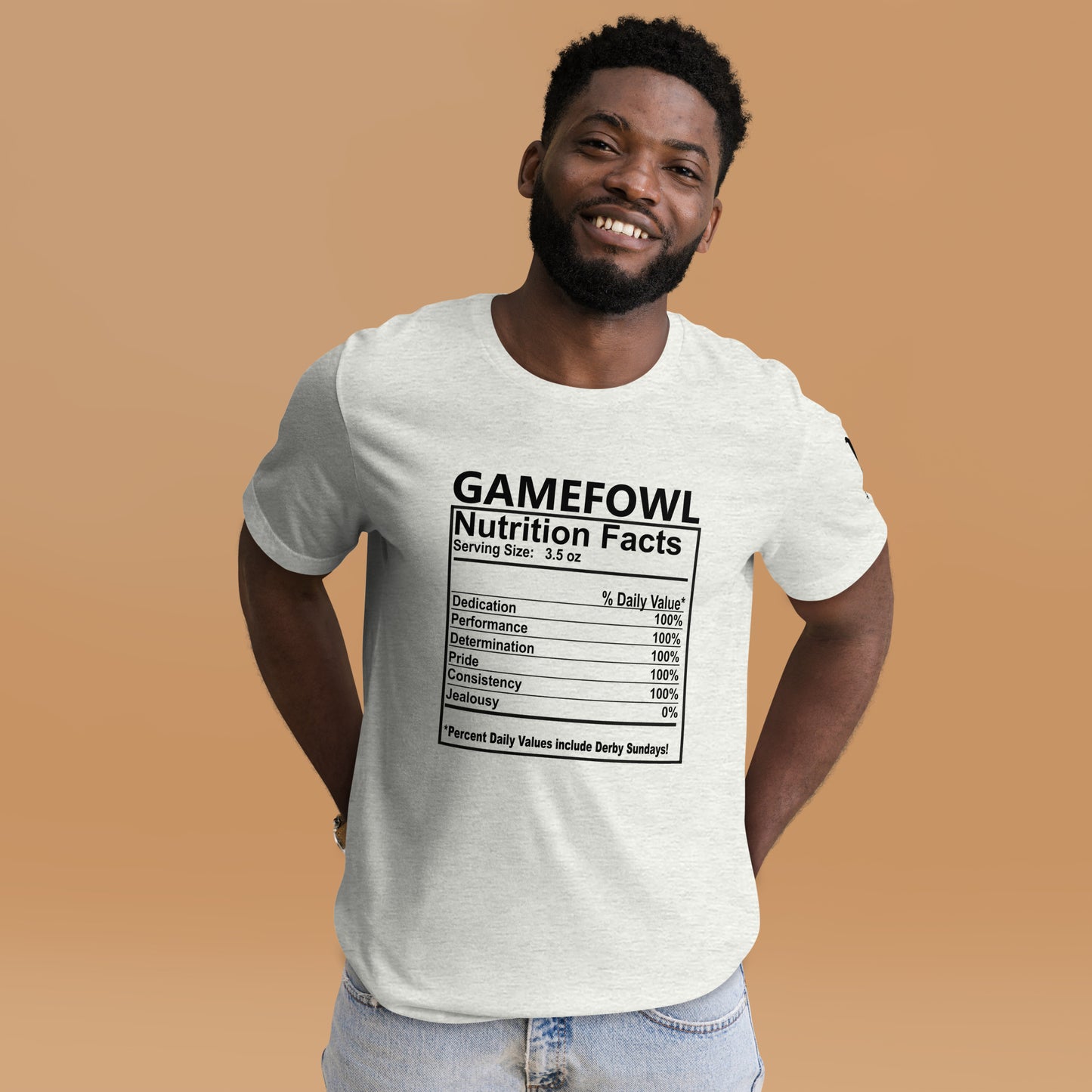 NUTRITION FACTS Gamefowl Rooster Light Unisex T-shirt