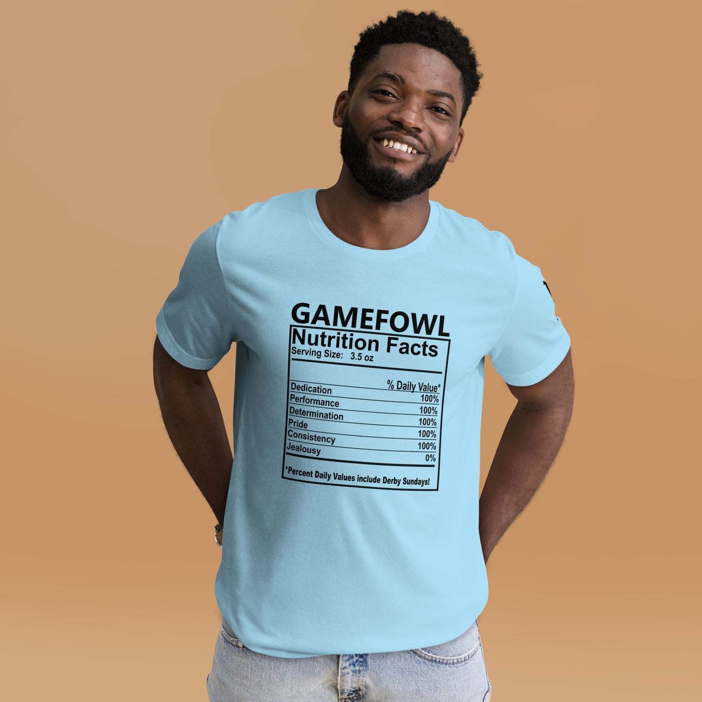 NUTRITION FACTS Gamefowl Rooster Light Unisex T-shirt