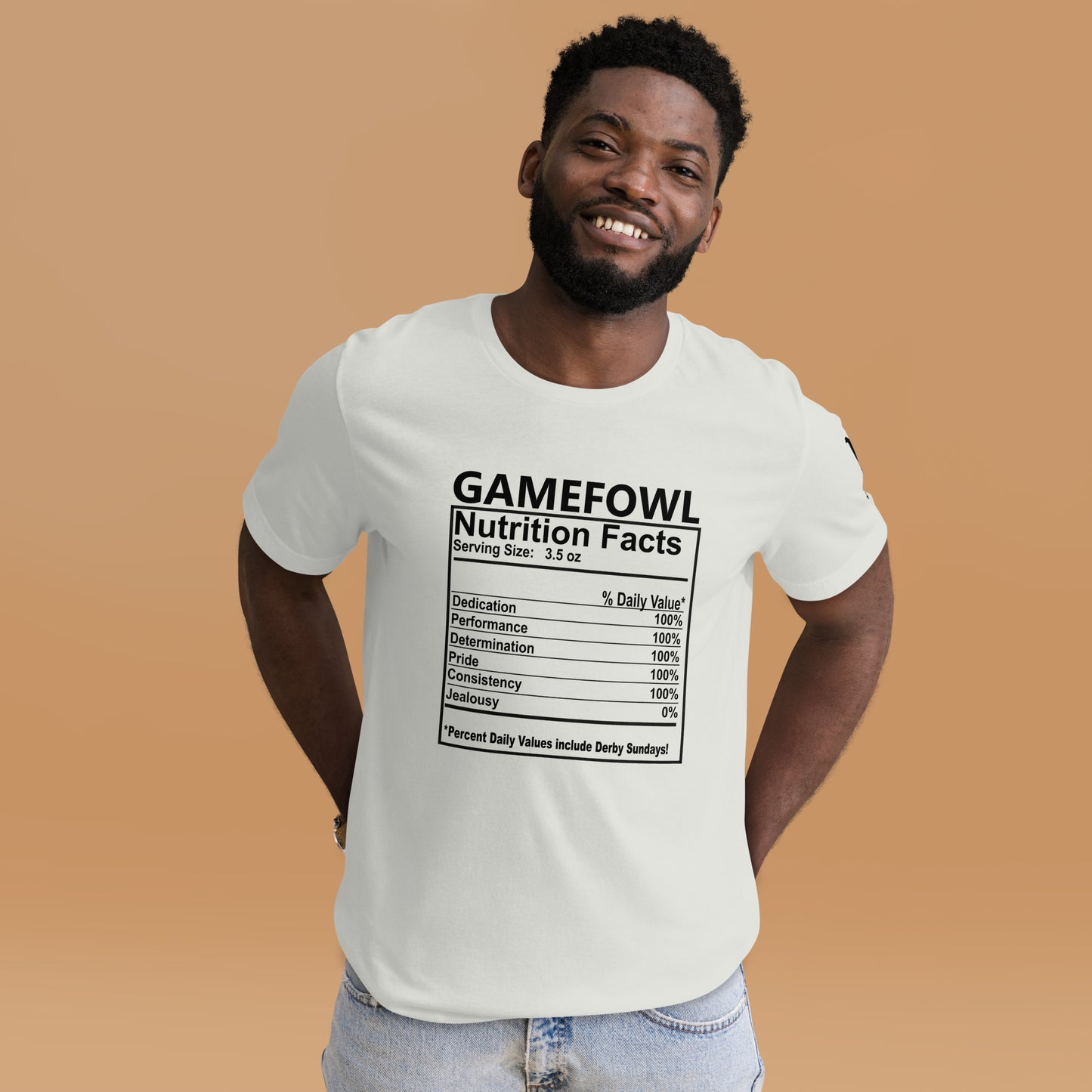 NUTRITION FACTS Gamefowl Rooster Light Unisex T-shirt