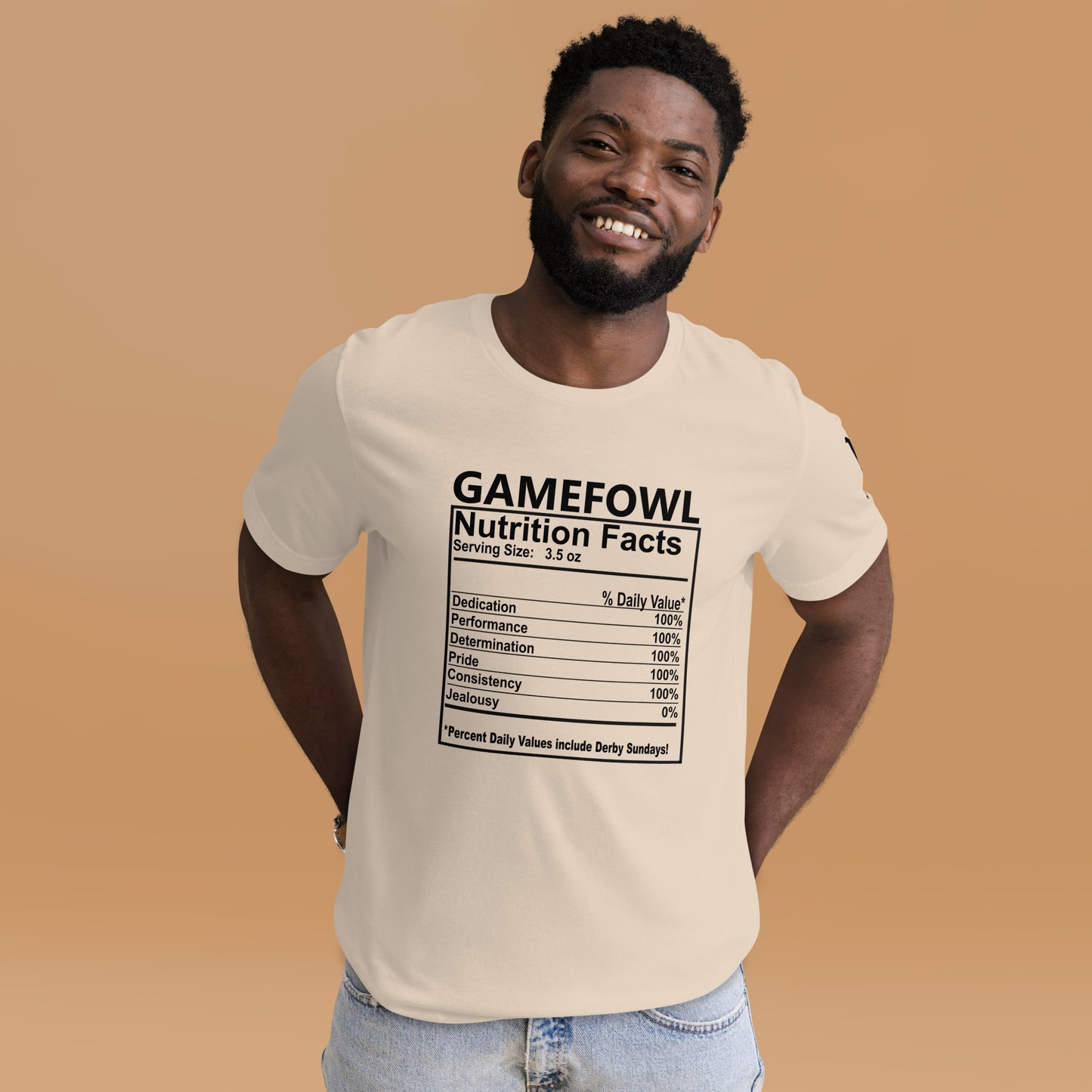 NUTRITION FACTS Gamefowl Rooster Light Unisex T-shirt