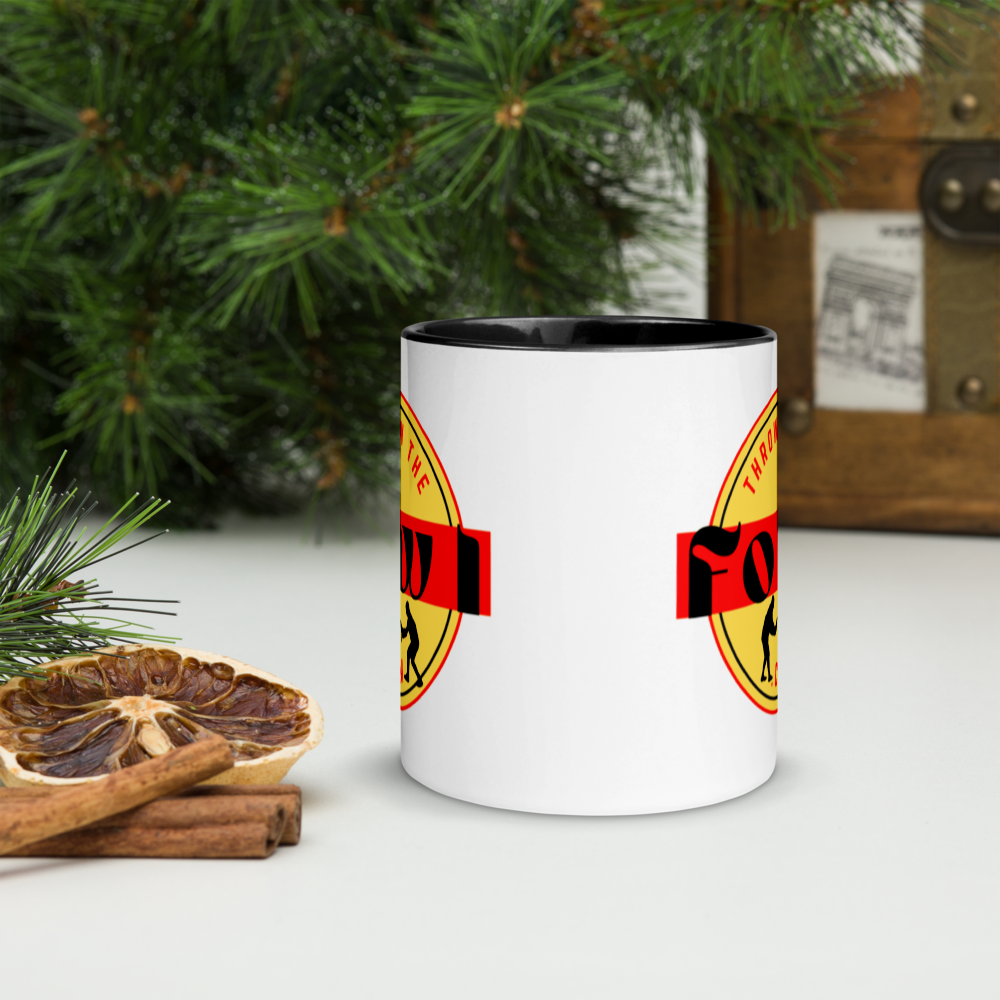 THROW IN THE FOWL Gamefowl Rooster with Various Colors Inside Mug