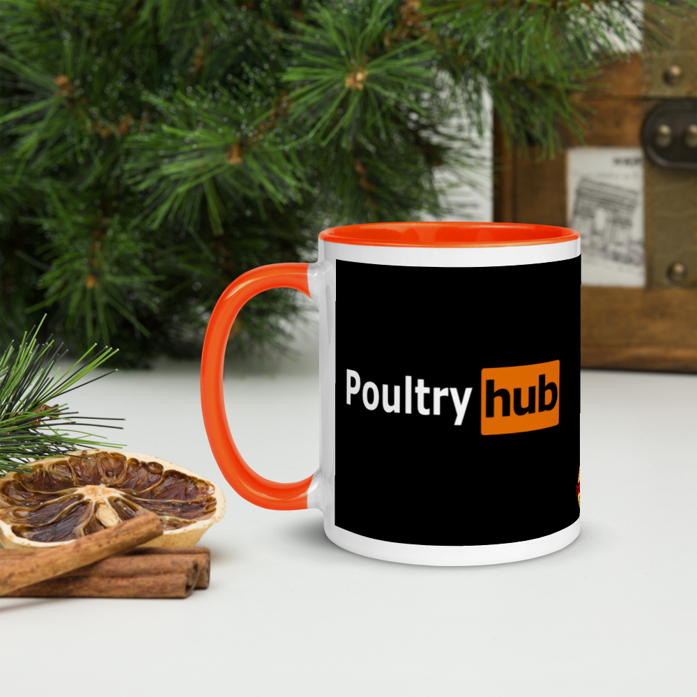 POULTRY HUB Gamefowl Rooster with Color Inside Mug