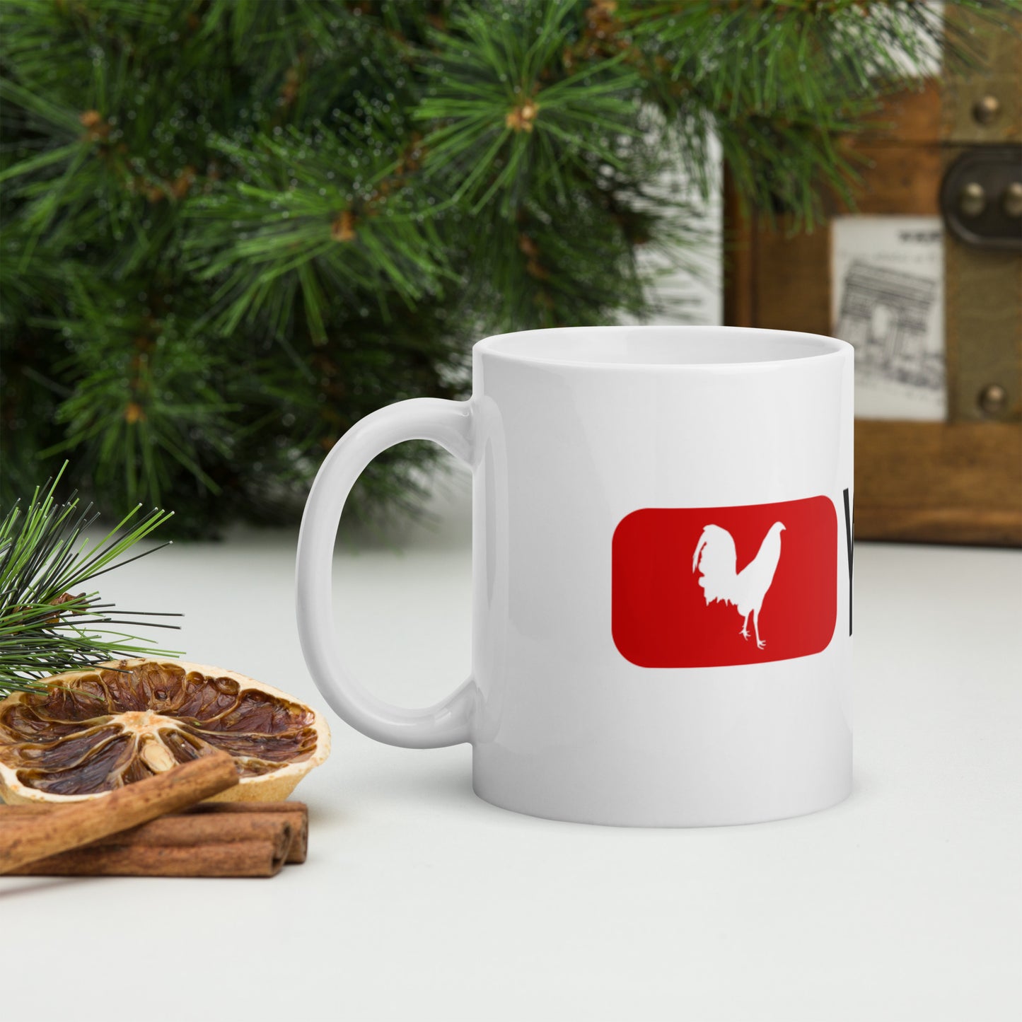 White YOULOSE Gamefowl Rooster Mug