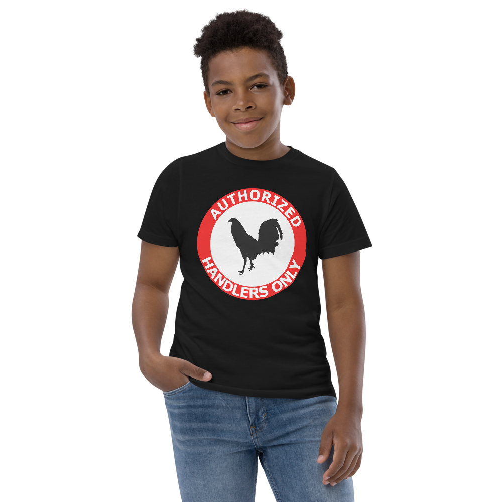 Youth AUTHORIZED HANDLERS ONLY Gamefowl Rooster Jersey Tee