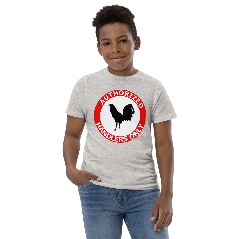 Youth AUTHORIZED HANDLERS ONLY Gamefowl Rooster Jersey Tee