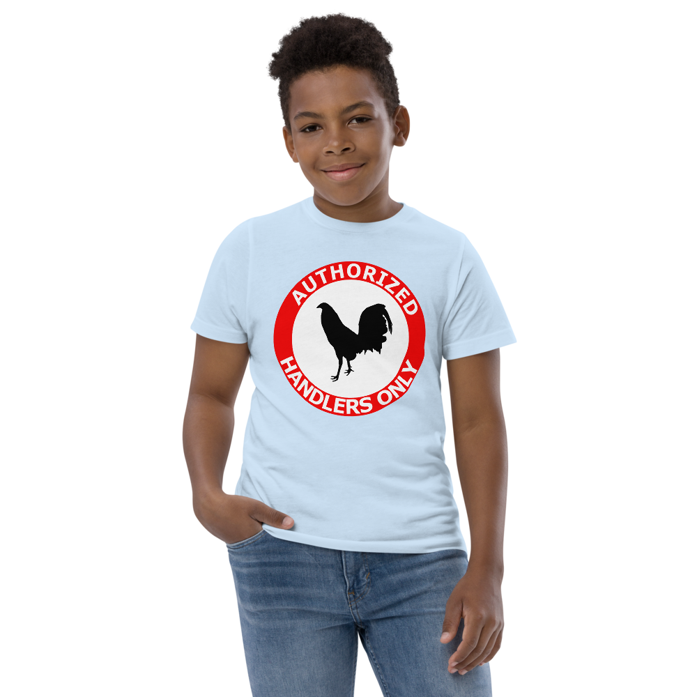 Youth AUTHORIZED HANDLERS ONLY Gamefowl Rooster Jersey Tee