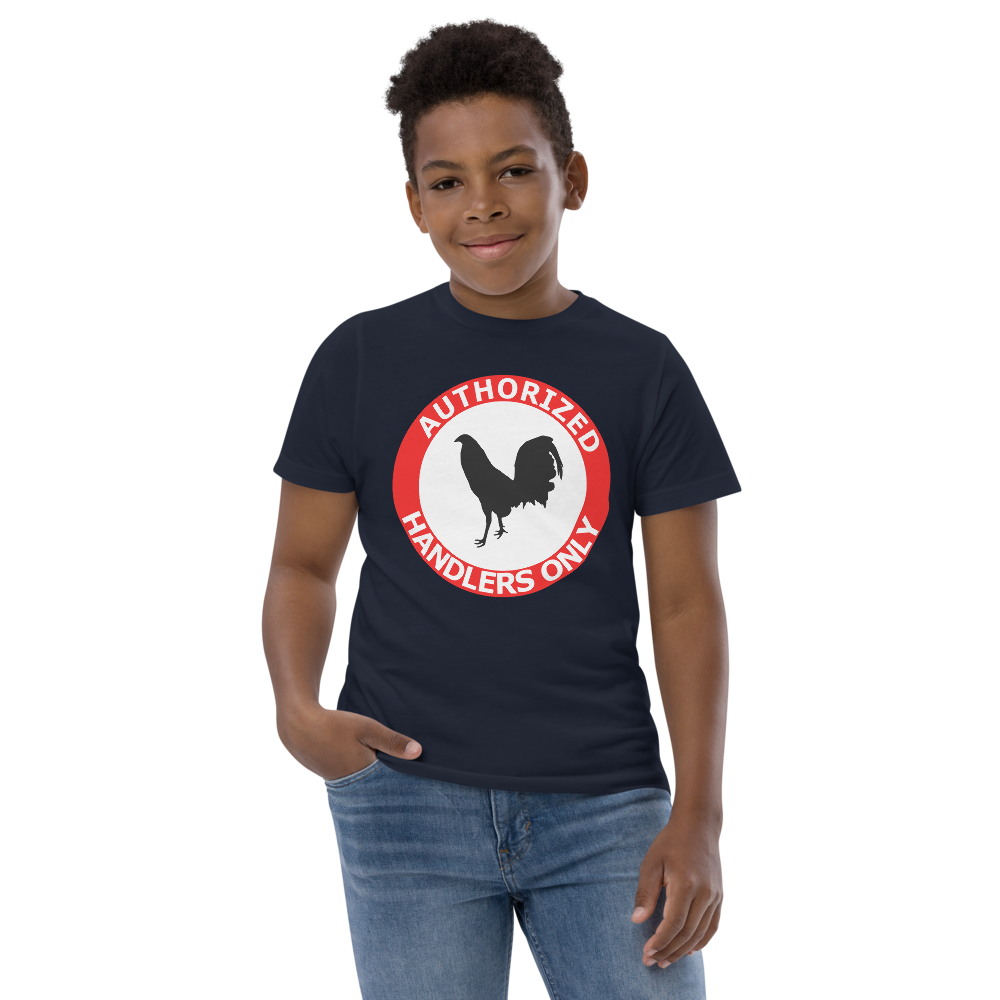 Youth AUTHORIZED HANDLERS ONLY Gamefowl Rooster Jersey Tee