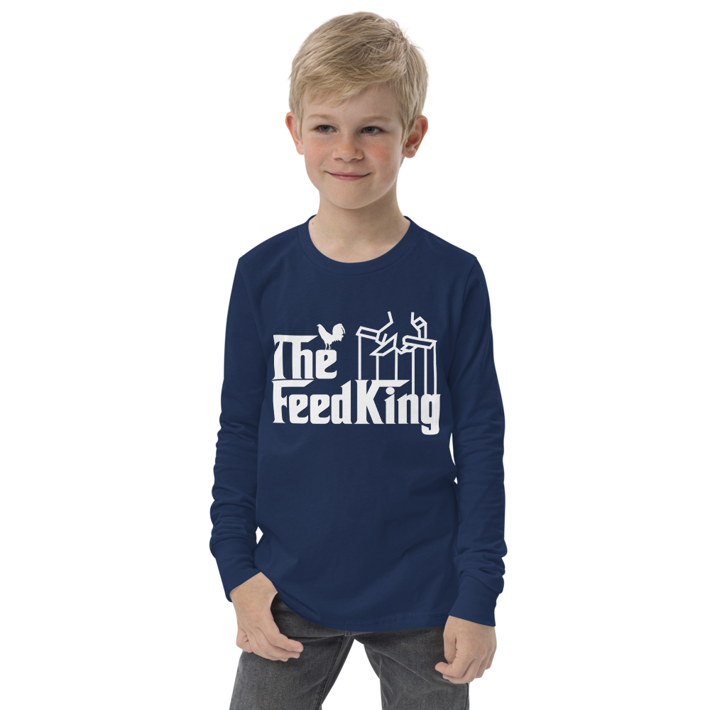Youth THE FEED KING CORELEONE Gamefowl Rooster Long Sleeve