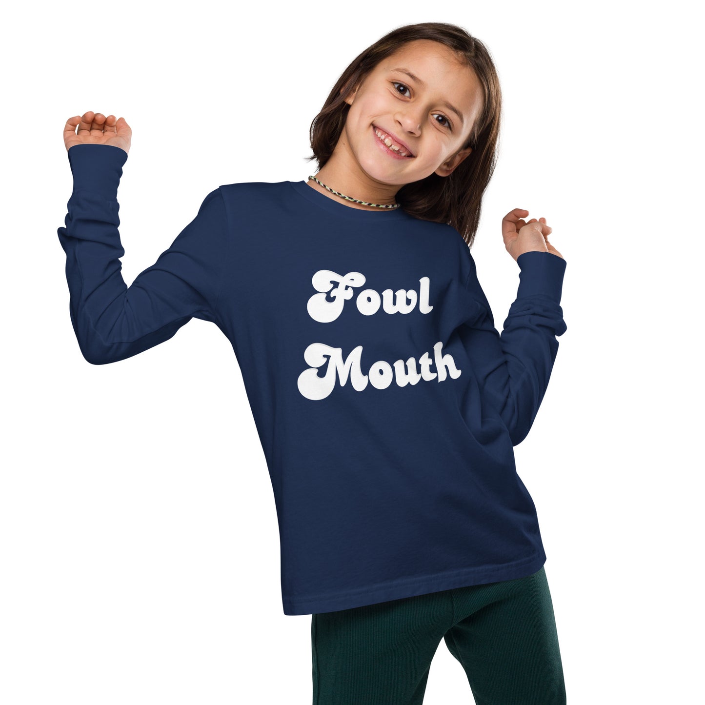 Fowl Mouth Collection Gamefowl Rooster Youth Long Sleeve